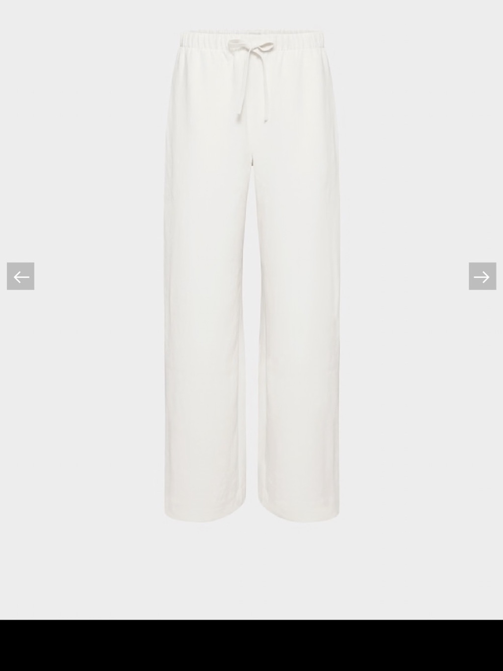 Artiza Wilford white cotton pant -large